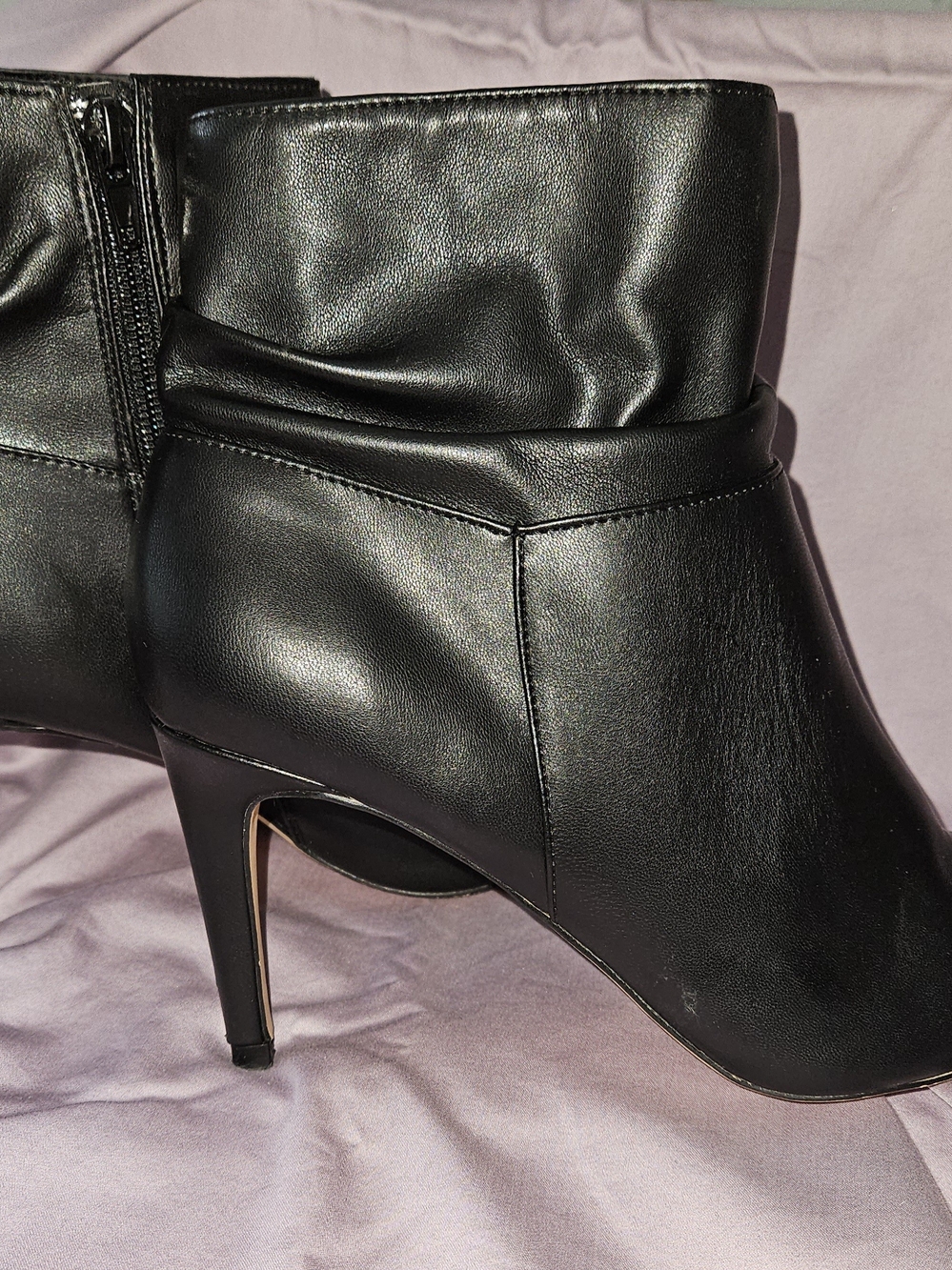 XOXO Black Ankle Booties with Side Zip - Picture 3 of 6